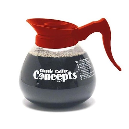 Classic Concepts Classic Concepts 27100 12 Cup Glass Decanter; Orange 27100